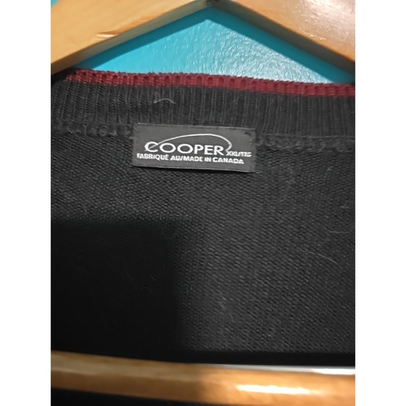 Vtg COOPER Men XXL Merino Wool Blend Burgundy Canada Sweater Cardigan Grandpa - Picture 2 of 8